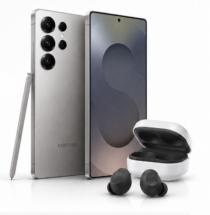 Samsung Galaxy S25 Ultra Titanium Black con S Pen y Galaxy Buds FE