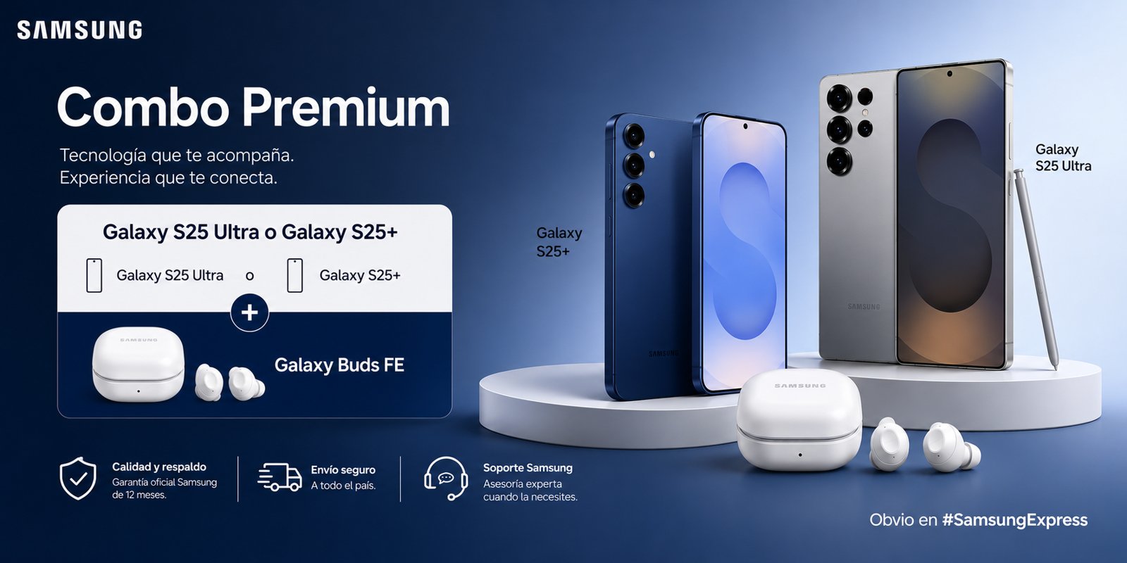Combo Premium Galaxy S25 Series con Galaxy Buds FE